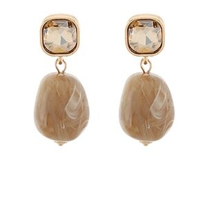 Marble Stone Dangle Earrings